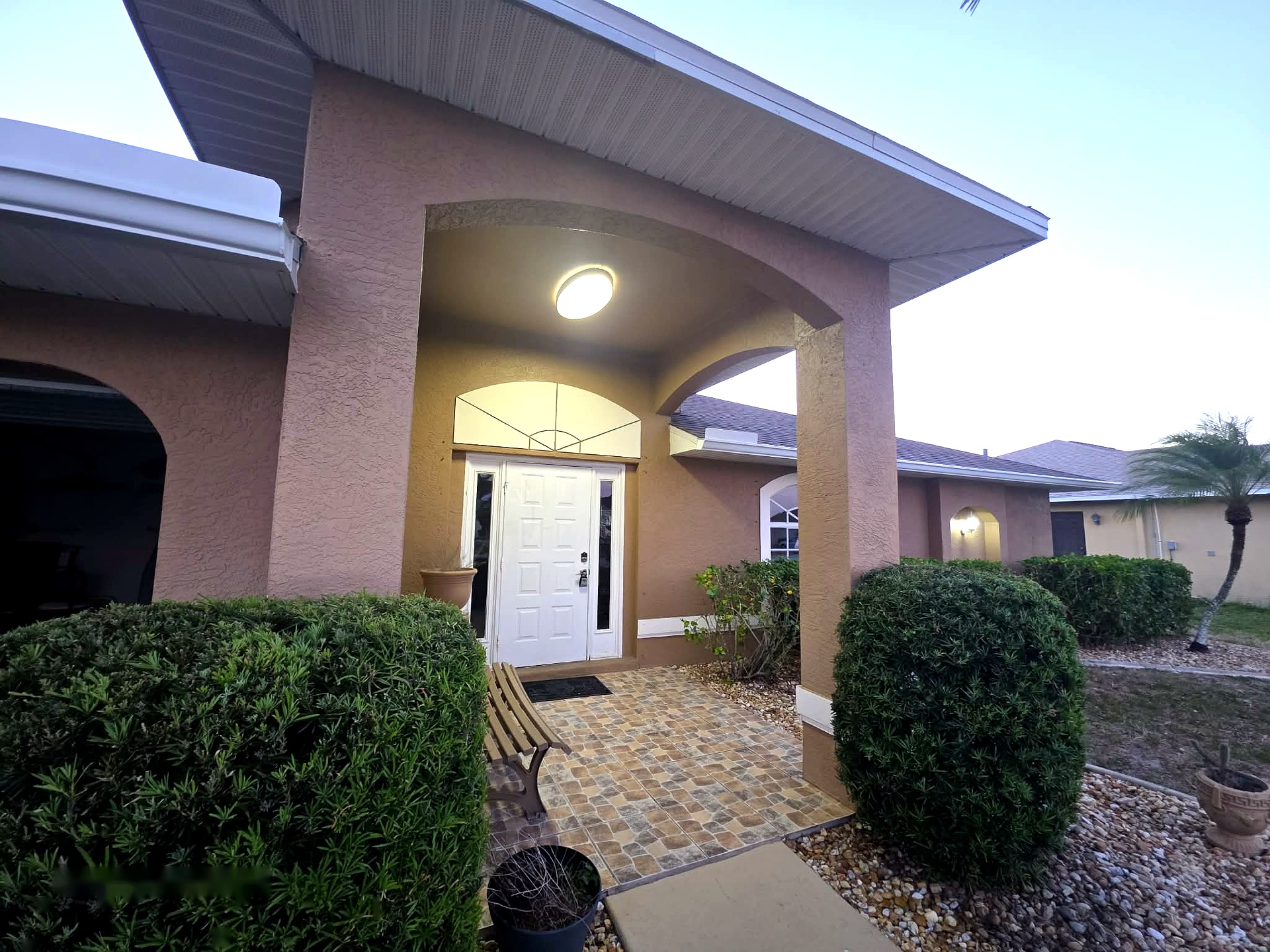 Front entry of 4116 SW 6th Place Cape Coral